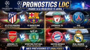 Pronostic Ligue des Champions : nos analyses pour les quarts de finale retour