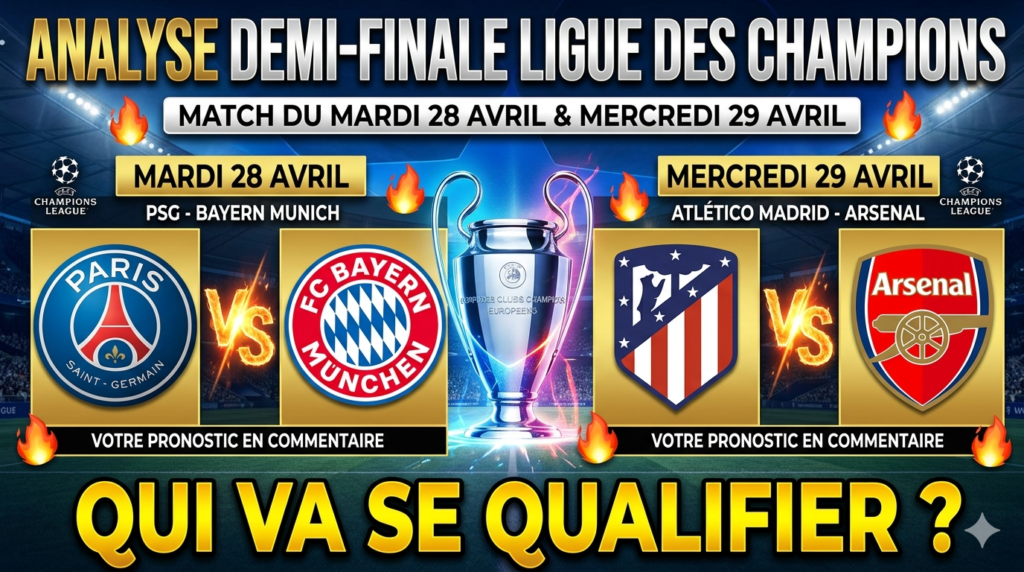 Demi-Finales Ligue des Champions : nos pronostics en vidéo
