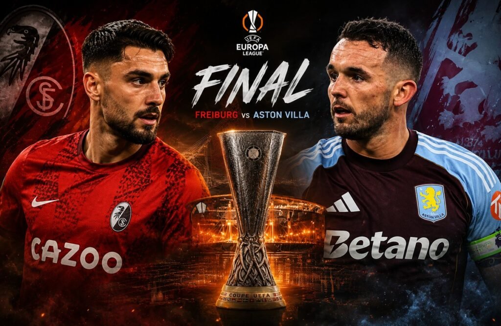 Aston Villa vs Fribourg finale Ligue Europa 2026 Istanbul - McGinn et Grifo - Trophée UEFA