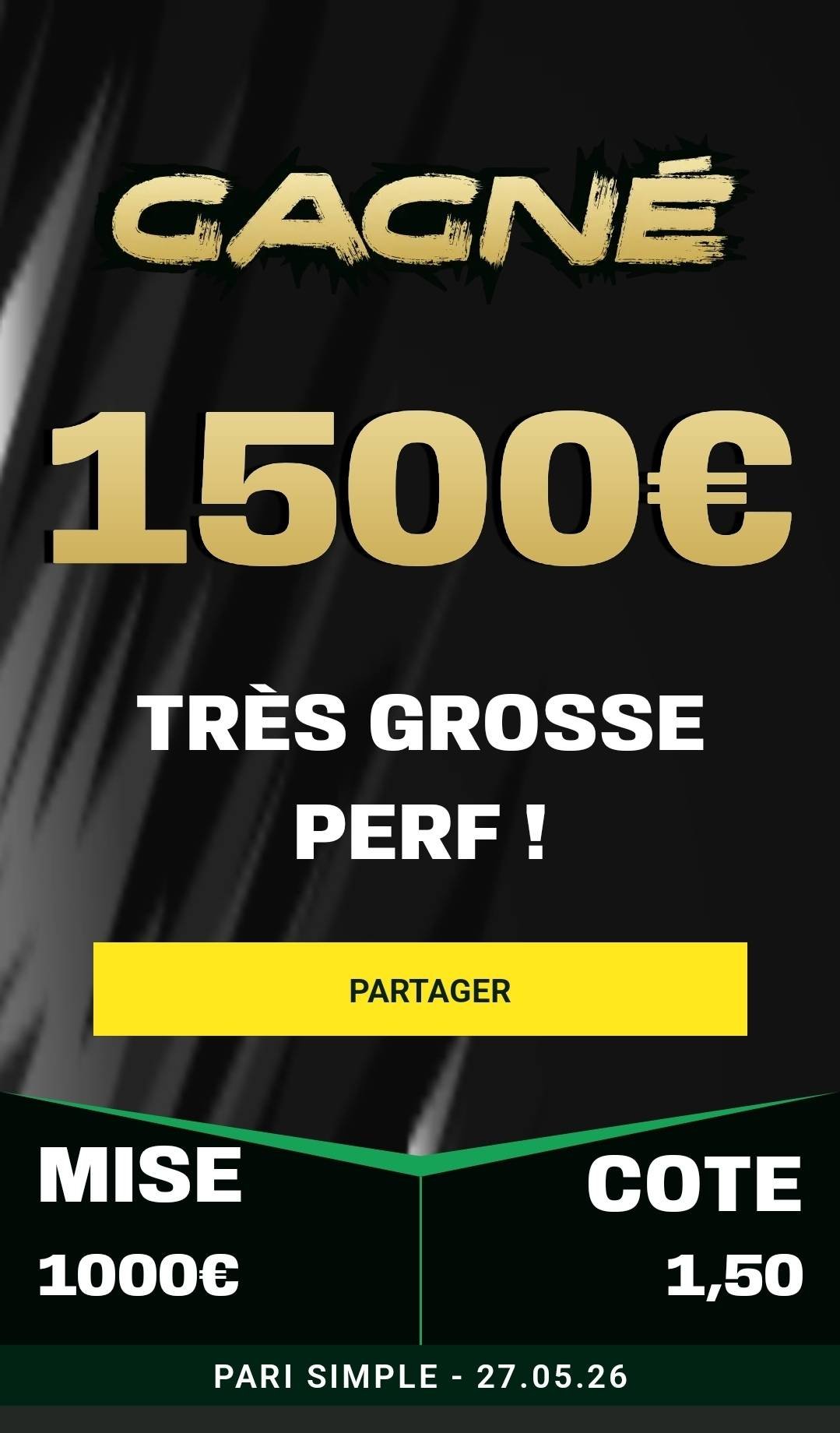 Ticket gagnant Mediapronos