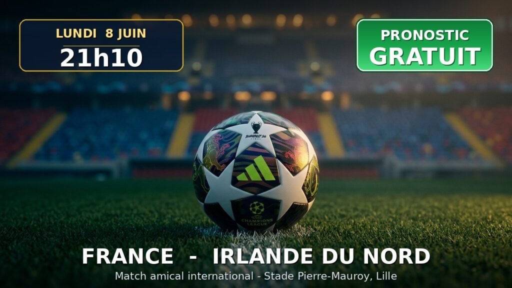 Pronostic France - Irlande du Nord - football amical 8 juin 2026