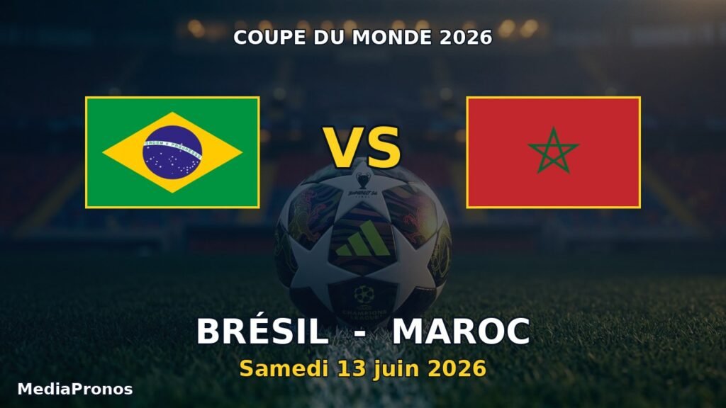 Pronostic Brésil - Maroc, Coupe du Monde 2026