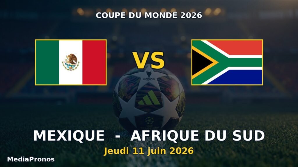 Pronostic Mexique - Afrique du Sud, Coupe du Monde 2026