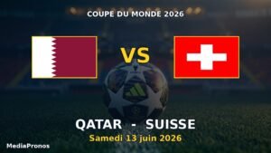 Pronostic Qatar - Suisse, Coupe du Monde 2026