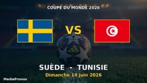 Pronostic Suède - Tunisie, Coupe du Monde 2026