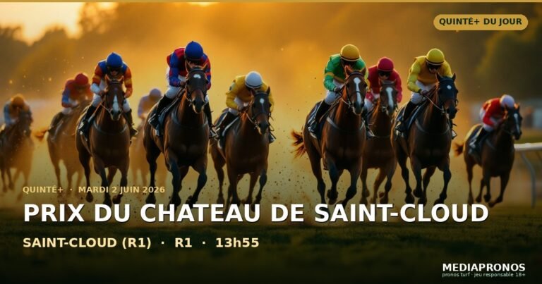 Quinté du 2 juin 2026 à Saint-Cloud : pronostic, partants et cotes