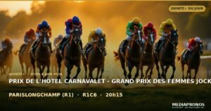 Pronostic Quinté du jour à Parislongchamp : base solide, cheval en or, tocard et ticket PMU