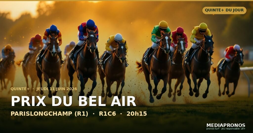 Quinte+ 2026-06-11 : 6ème course - Prix Du Bel Air a Parislongchamp (R1) - pronostic MediaPronos
