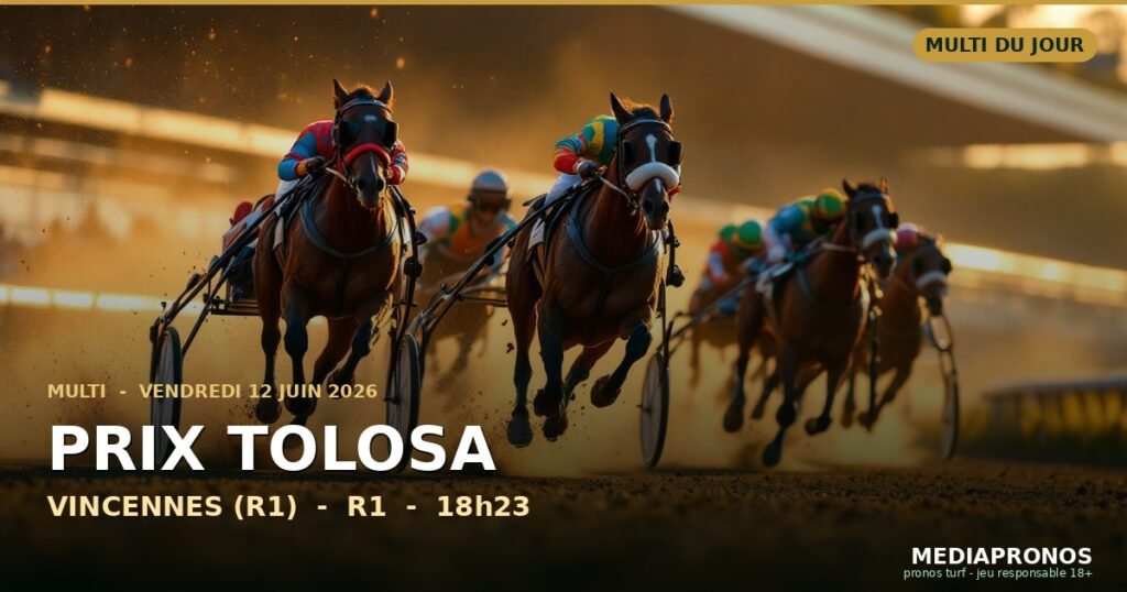 Multi 2026-06-12 : 1ère course - Prix Tolosa a Vincennes (R1) - pronostic MediaPronos