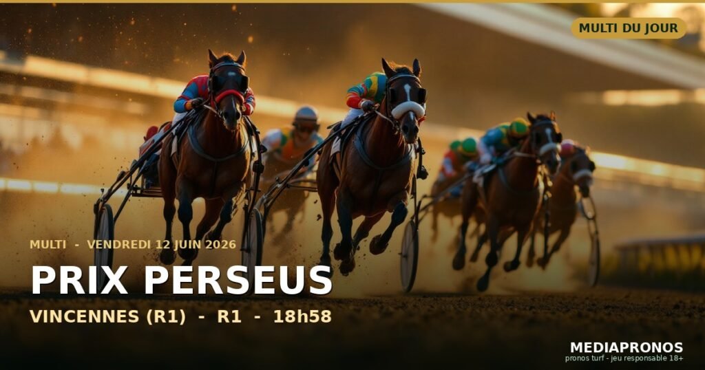 Multi 2026-06-12 : 2ème course - Prix Perseus a Vincennes (R1) - pronostic MediaPronos