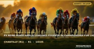 Quarté+ 2026-06-14 : 2ème course - Px Reine Marie-Amelie Longines Fegentri W.Championship For Lady Riders a Chantilly (R1) - pronostic MediaPronos