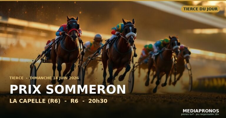 Pronostic Tiercé : Prix Sommeron du 14 juin 2026 à La Capelle