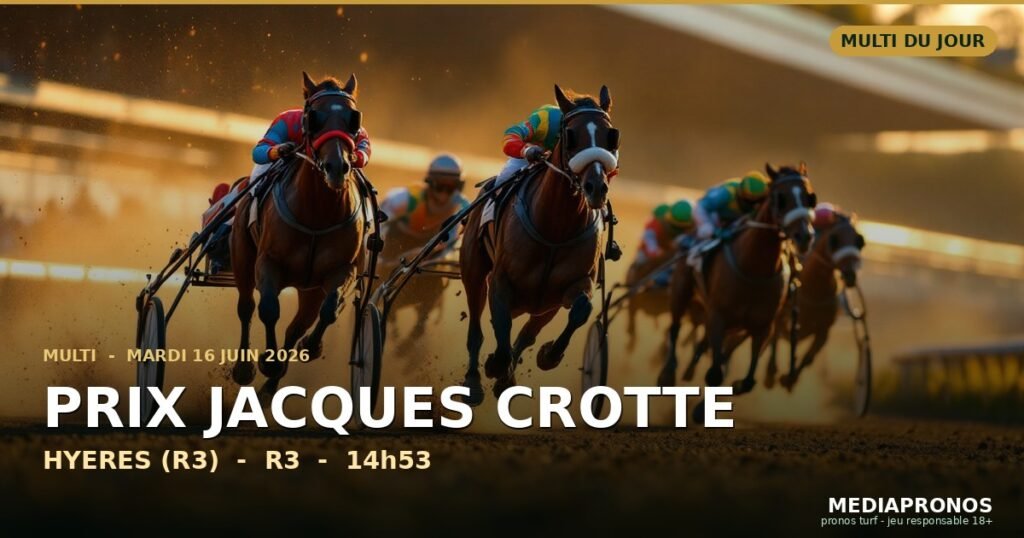 Multi 2026-06-16 : 8ème course - Prix Jacques Crotte a Hyeres (R3) - pronostic MediaPronos