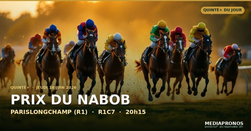 Quinte+ 2026-06-18 : 7ème course - Prix Du Nabob a Parislongchamp (R1) - pronostic MediaPronos