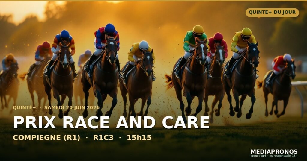 Quinte+ 2026-06-20 : 3ème course - Prix Race And Care a Compiegne (R1) - pronostic MediaPronos
