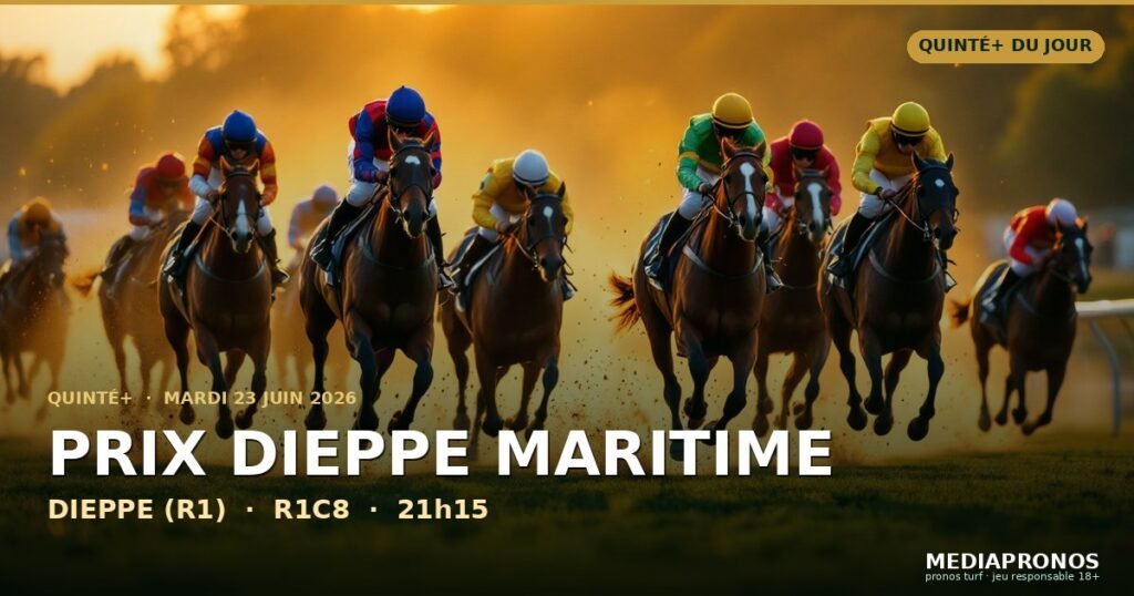 Quinte+ 2026-06-23 : 8ème course - Prix Dieppe Maritime a Dieppe (R1) - pronostic MediaPronos