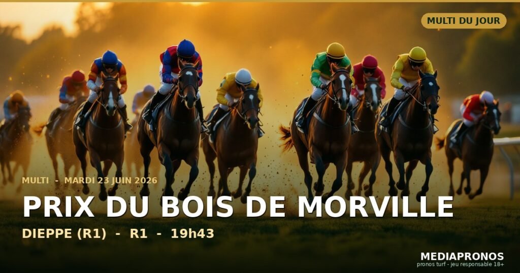 Multi 2026-06-23 : 5ème course - Prix Du Bois De Morville a Dieppe (R1) - pronostic MediaPronos