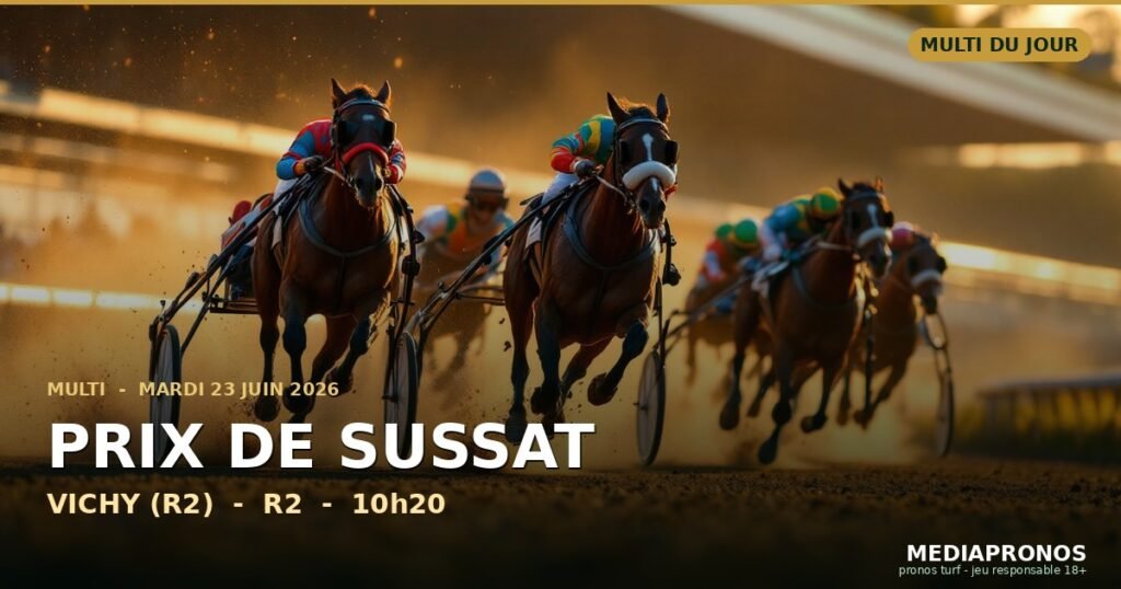 Multi 2026-06-23 : 2ème course - Prix De Sussat a Vichy (R2) - pronostic MediaPronos