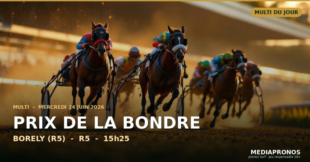 Multi 2026-06-24 : 5ème course - Prix De La Bondre a Borely (R5) - pronostic MediaPronos
