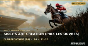Multi 2026-06-24 : 9ème course - Sissy'S Art Creation (Prix Les Ouvres) a Clairefontaine (R6) - pronostic MediaPronos
