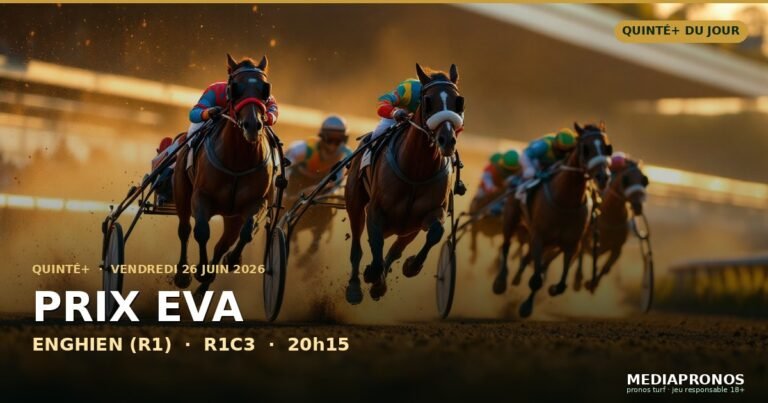 Pronostic Quinté du 26 juin 2026 à Enghien : base solide, cheval en or et tocard