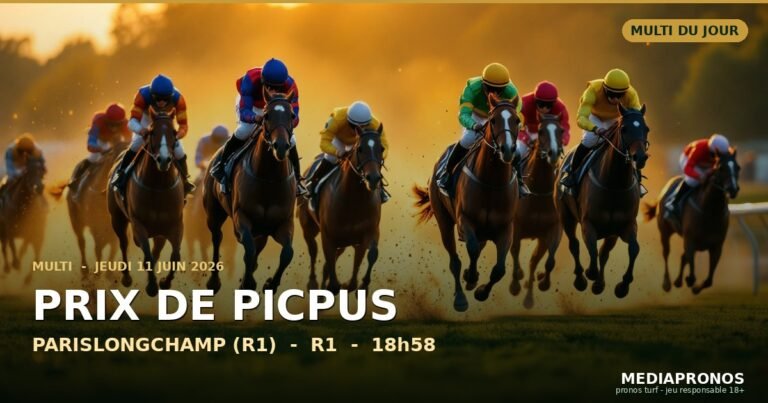 Pronostic Multi du 11 juin 2026 à Parislongchamp : base solide, cheval en or et tocard