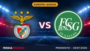 Logos Benfica et St. Gallen avant le match d Europa League