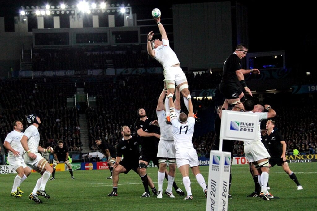 Match de rugby France Nouvelle-Zélande, photo réelle