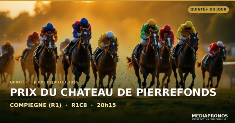 Pronostic Quinté du 16 juillet 2026 à Compiegne : base solide, cheval en or et tocard