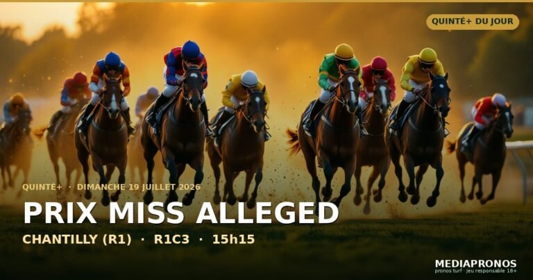 Pronostic Quinté du 19 juillet 2026 à Chantilly : base solide, cheval en or et tocard
