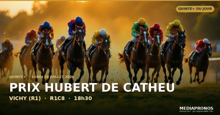 Pronostic Quinté du 20 juillet 2026 à Vichy : base solide, cheval en or et tocard