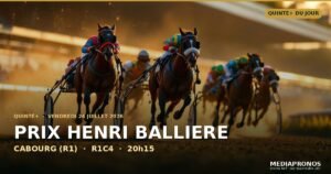 Pronostic Quinté du 24 juillet 2026 à Cabourg : base solide, cheval en or et tocard