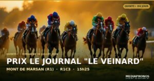 Quinte+ 2026-07-26 : 3ème course - Prix Le Journal "Le Veinard" a Mont De Marsan (R1) - pronostic MediaPronos
