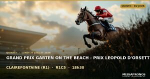 Pronostic Quinté du 27 juillet 2026 à Clairefontaine : base solide, cheval en or et tocard