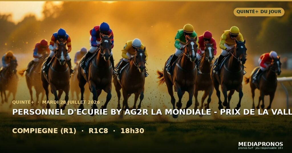 Quinte+ 2026-07-28 : 8ème course - Personnel D'Ecurie By Ag2R La Mondiale - Prix De La Vallee De L'Oise a Compiegne (R1) - pronostic MediaPronos