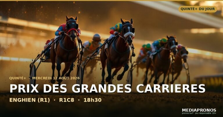 Pronostic Quinté du 12 août 2026 à Enghien : la sélection, l’or et l’outsider