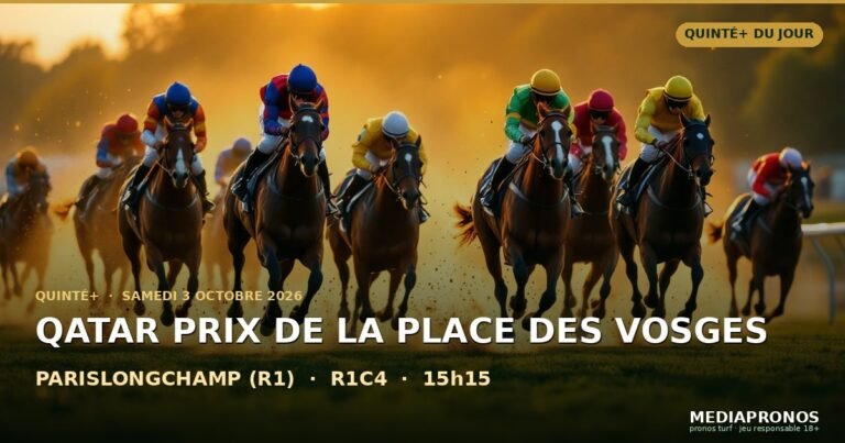 Pronostic Quinté du 3 octobre 2026 à Parislongchamp : les chevaux à jouer et le tocard