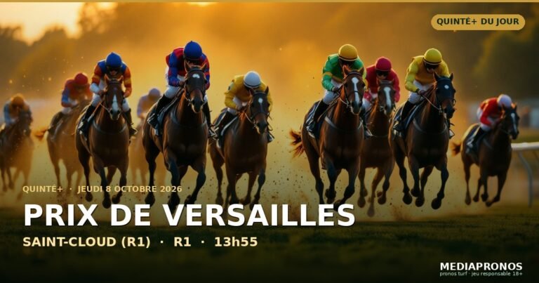 Pronostic Quinté du 8 octobre 2026 à Saint-Cloud : la sélection, l’or et l’outsider