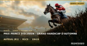 Pronostic Quinté du 17 octobre 2026 à Auteuil : la sélection, l’or et l’outsider