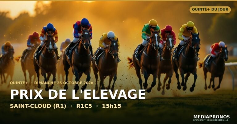 Pronostic Quinté du 25 octobre 2026 à Saint-Cloud : base, value et tocard